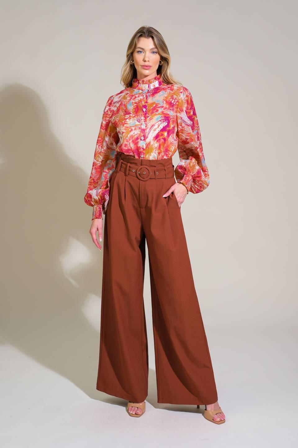 Seasonal Moves Woven Top in fuchsia, view 5 — Soul Flow Apparel