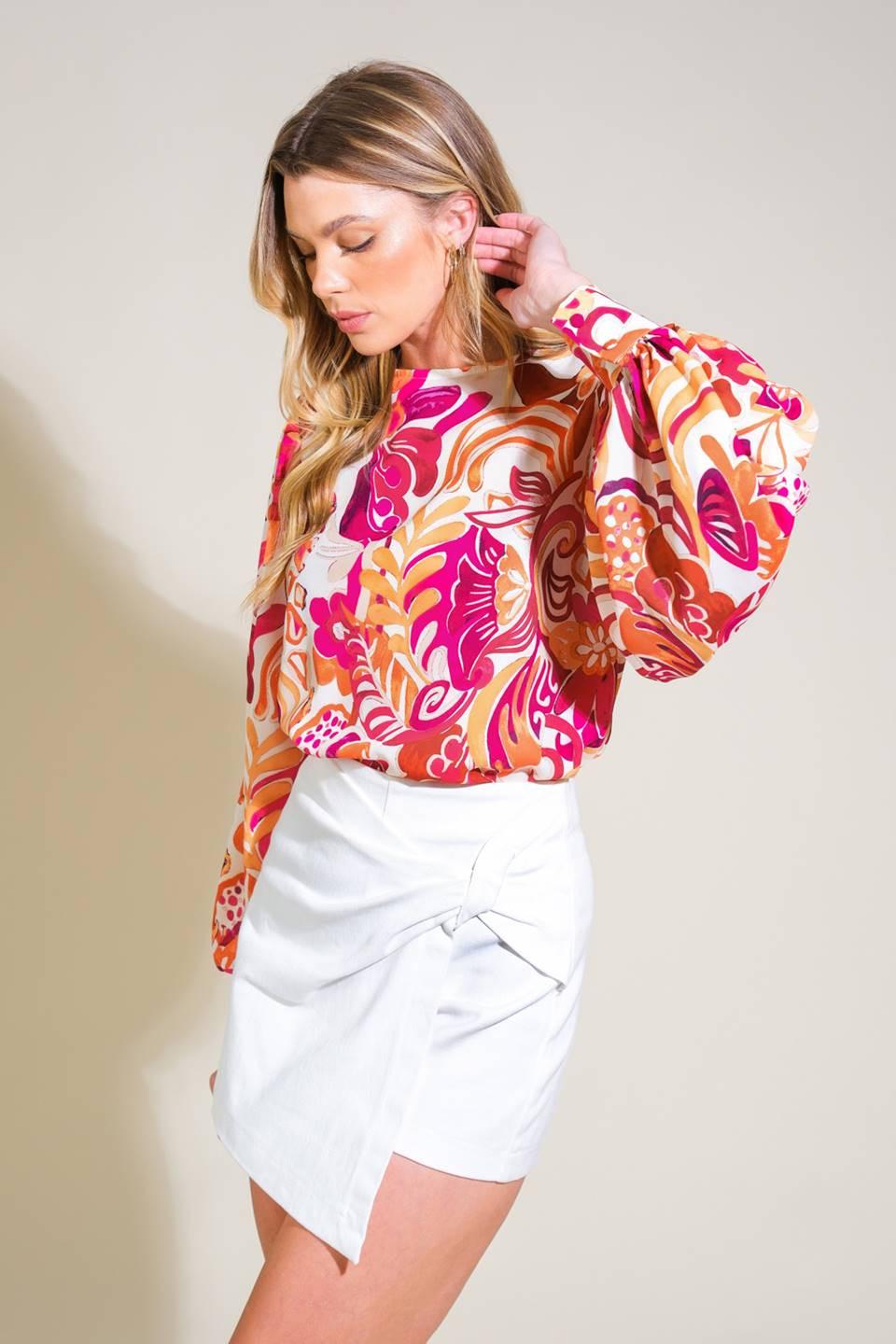 Delicate Touch Woven Top in ivory, view 3 — Soul Flow Apparel