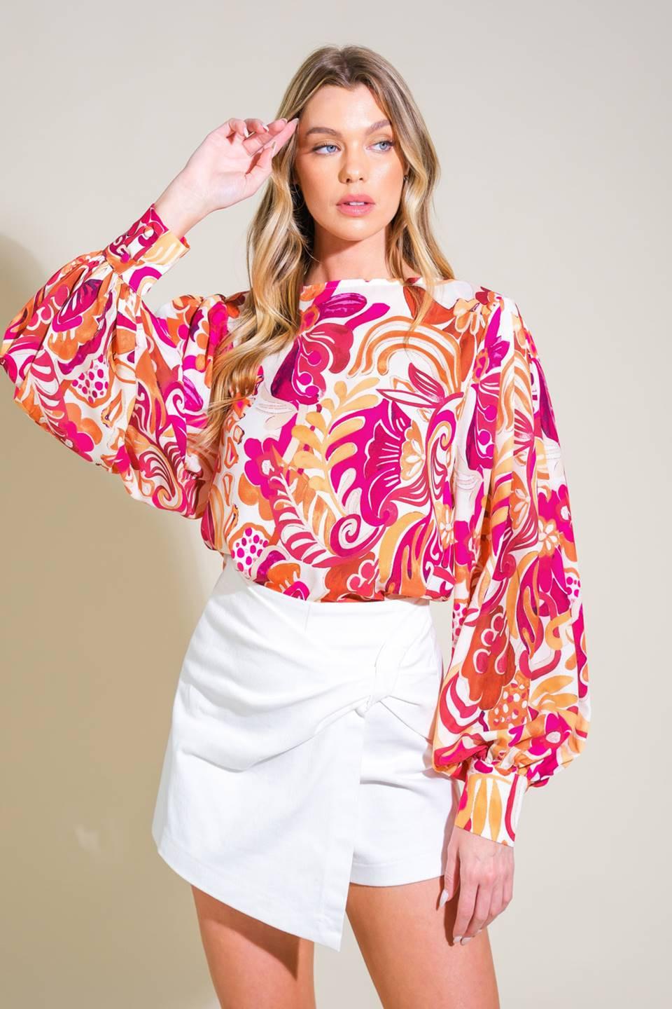 Delicate Touch Woven Top in ivory, view 4 — Soul Flow Apparel