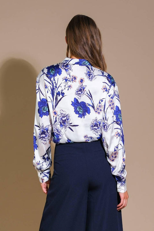 Cape Carteret Woven Top in ivory, view 2 — Soul Flow Apparel