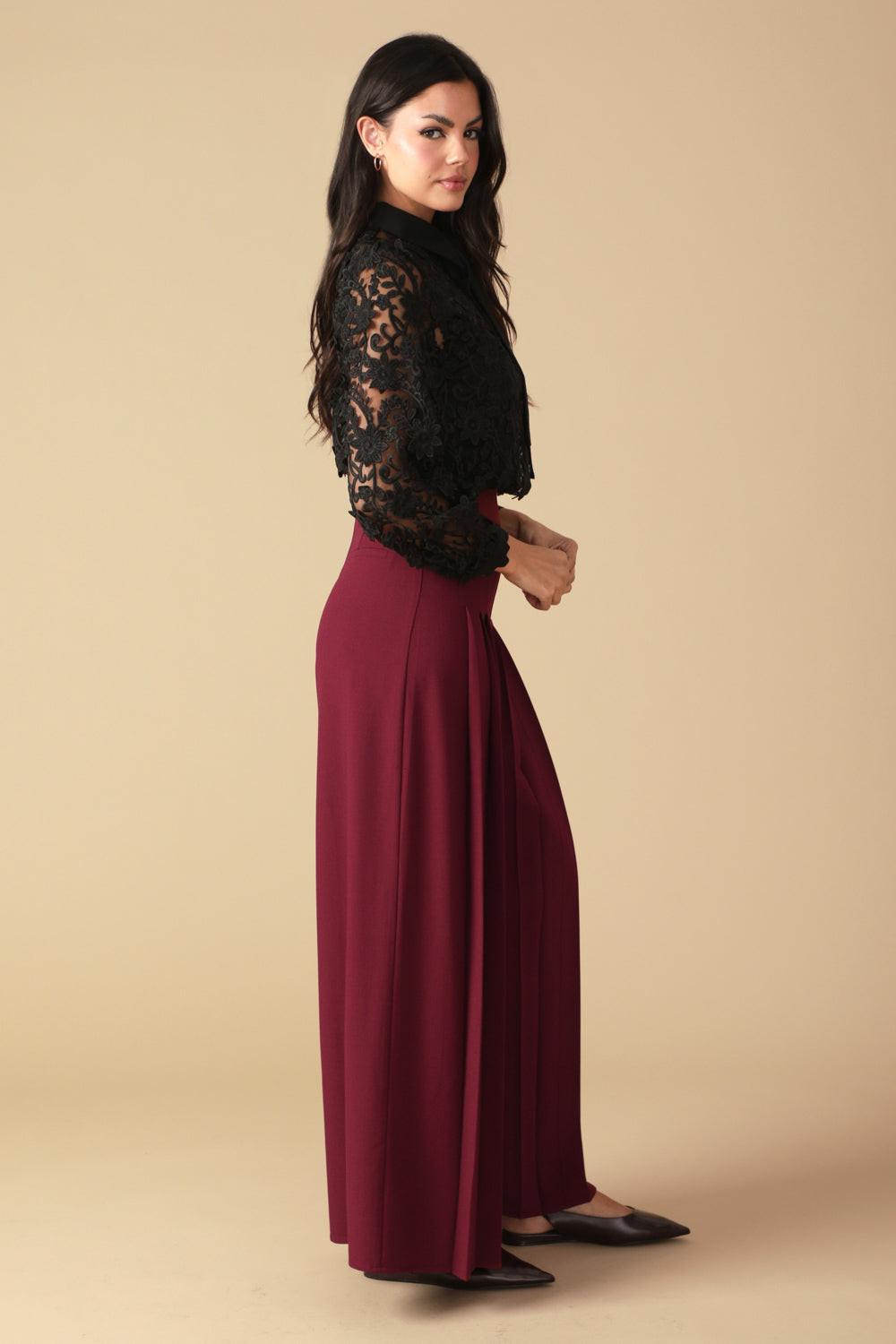 Call It Fate Lace Top in black, view 4 — Soul Flow Apparel