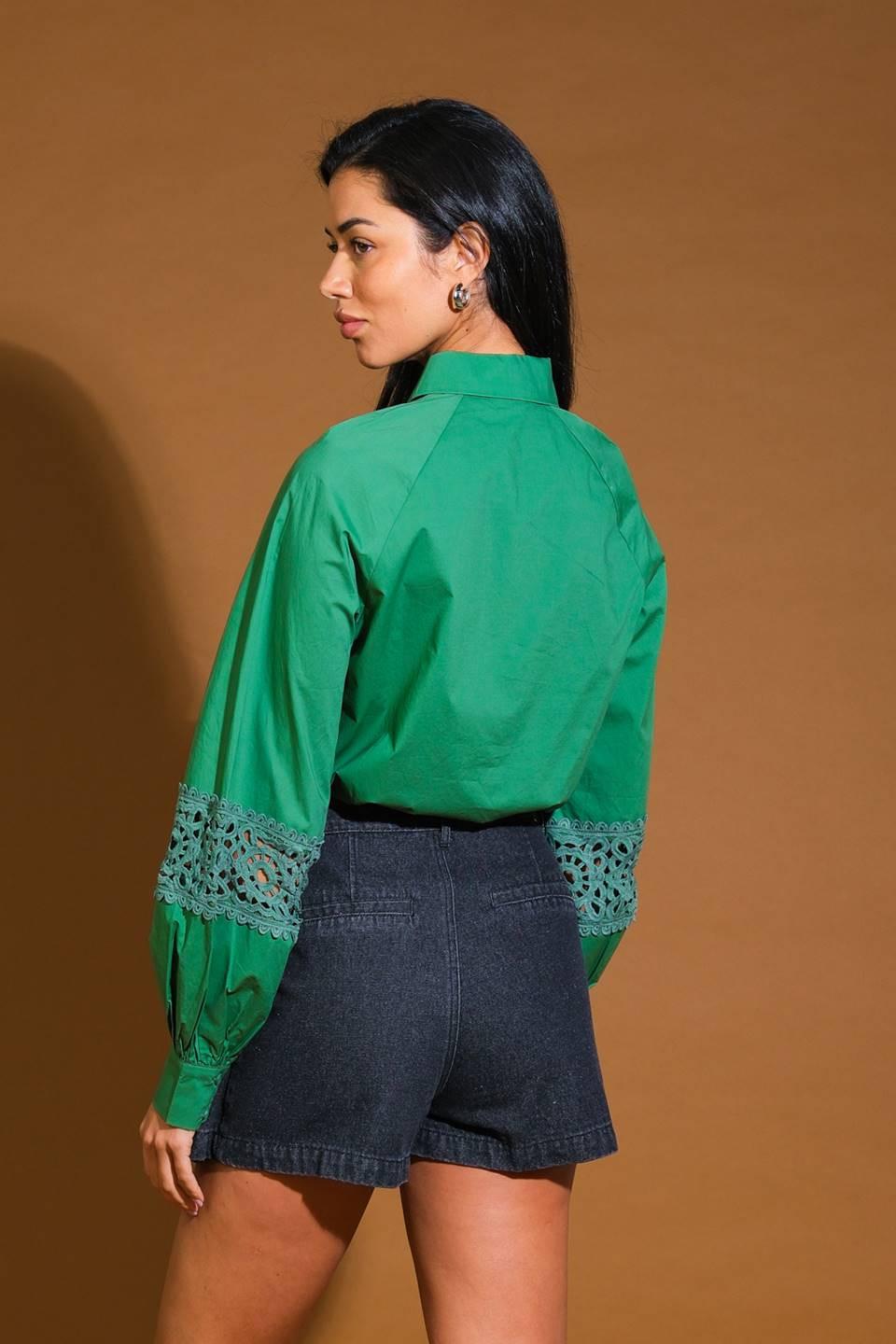 Check Yourself Woven Top in sage, view 2 — Soul Flow Apparel