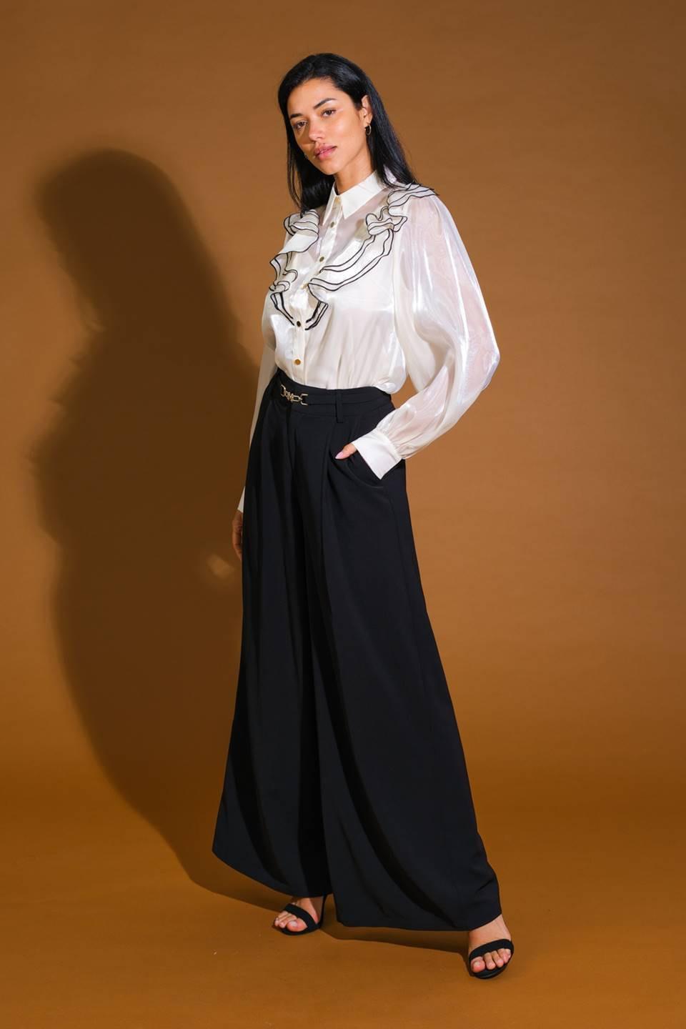 On a Day Woven Top in cream, view 3 — Soul Flow Apparel