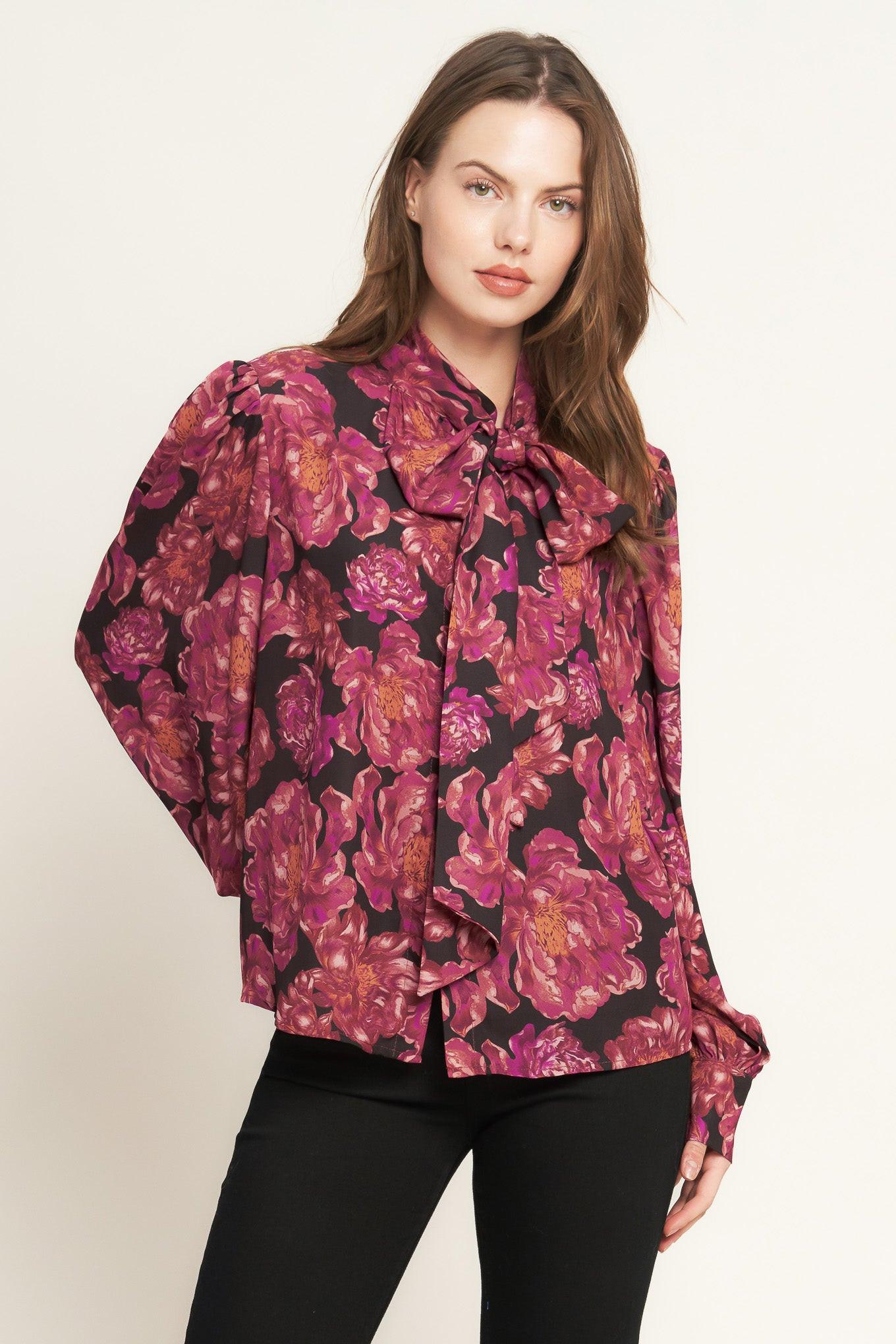 Beautiful Evenings Woven Blouse in black, view 1 — Soul Flow Apparel