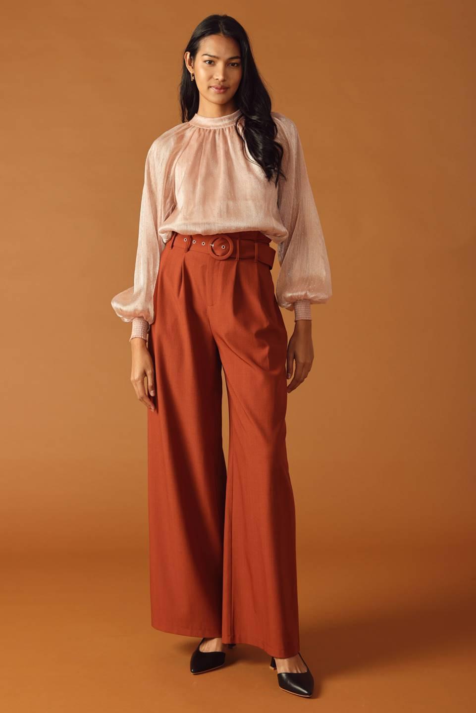 Highly Unpredictable Woven Top in rose, view 5 — Soul Flow Apparel
