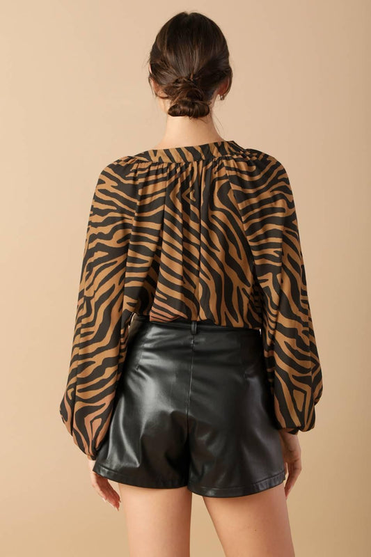 Loving Myself Woven Top in black bronze, view 2 — Soul Flow Apparel