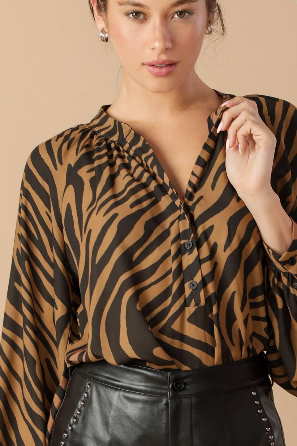 Loving Myself Woven Top in black bronze, view 4 — Soul Flow Apparel