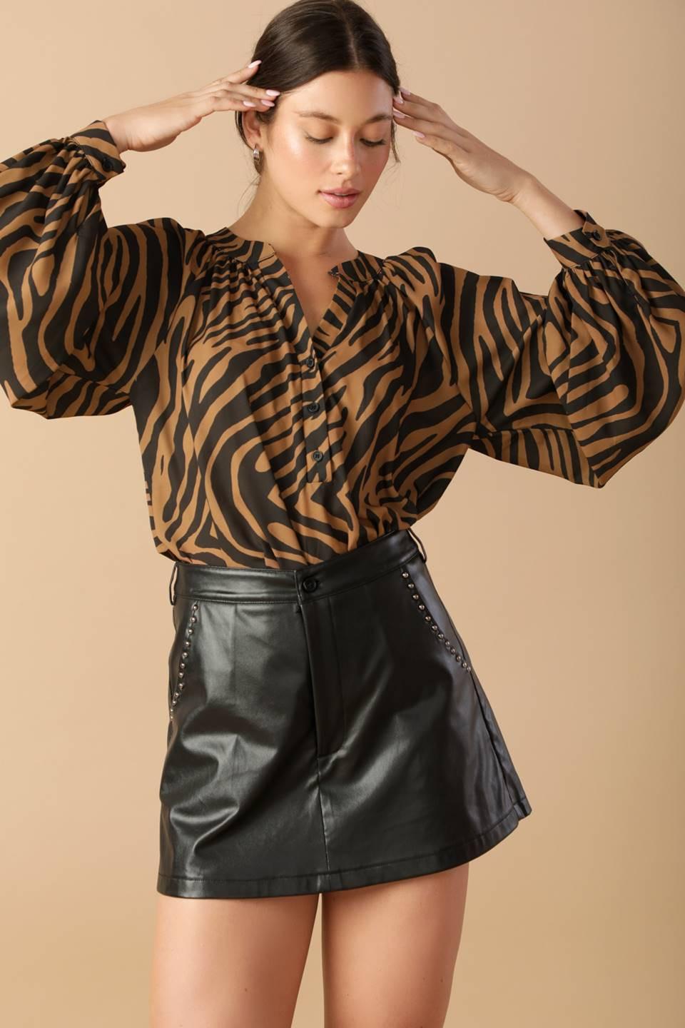 Loving Myself Woven Top in black bronze, view 5 — Soul Flow Apparel