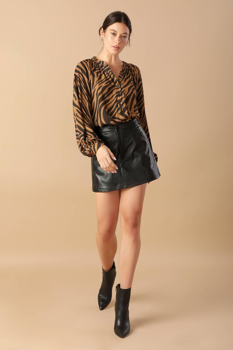 Loving Myself Woven Top in black bronze, view 7 — Soul Flow Apparel