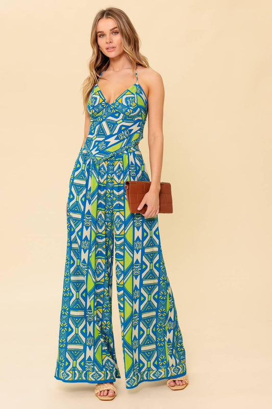 Stun Like Me Navy Woven Top and Pant Set, view 2 — Soul Flow Apparel