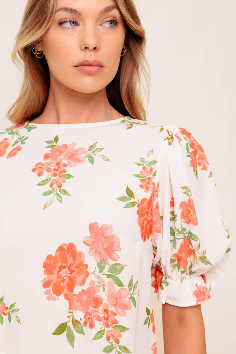 Lovely Days Ivory Woven Top, view 2 — Soul Flow Apparel