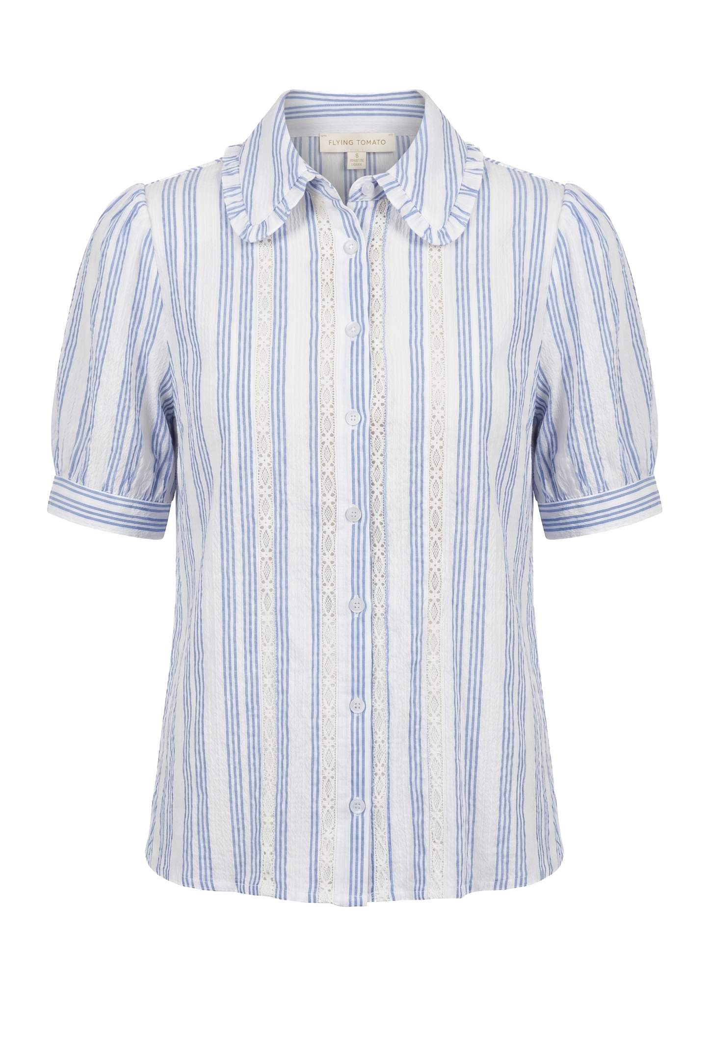 Love Letters Woven Top in white blue — Soul Flow Apparel