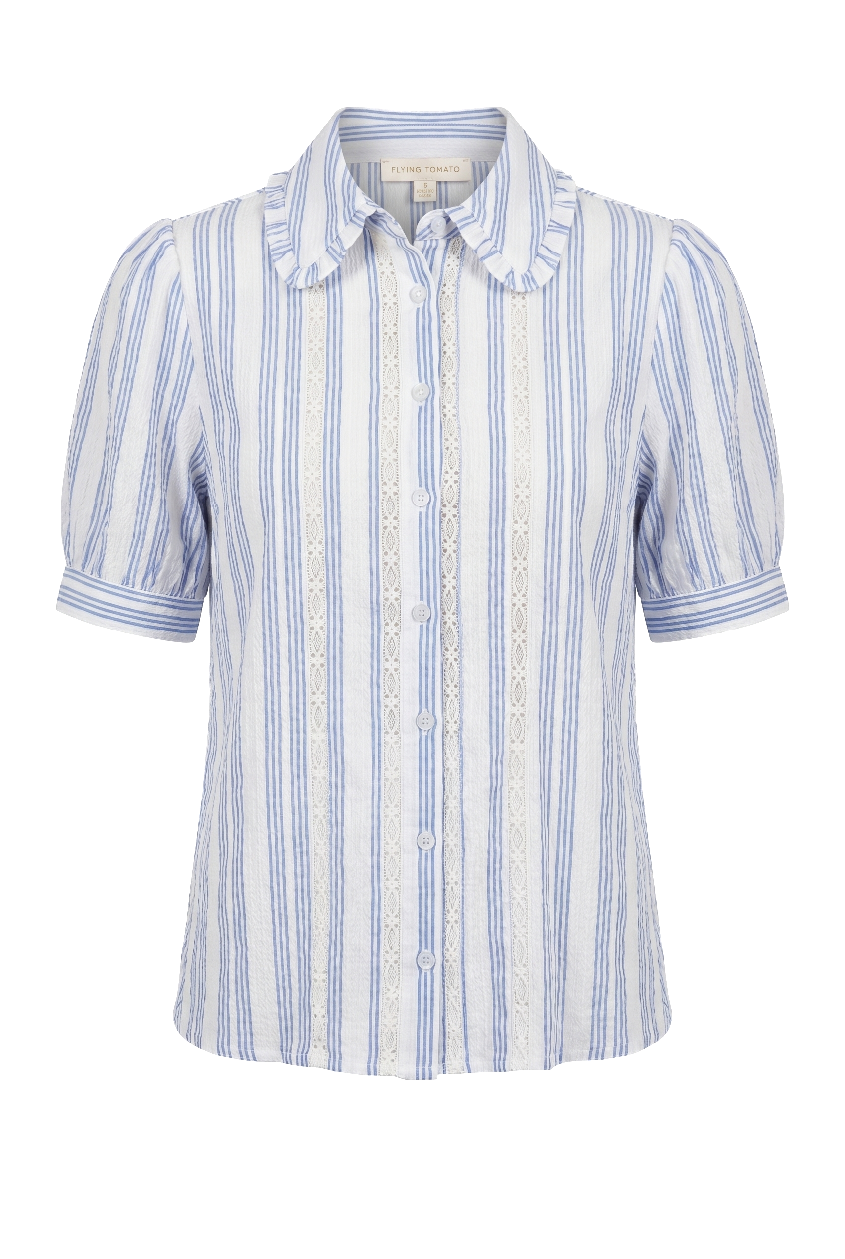 Love Letters Woven Top in white blue — Soul Flow Apparel