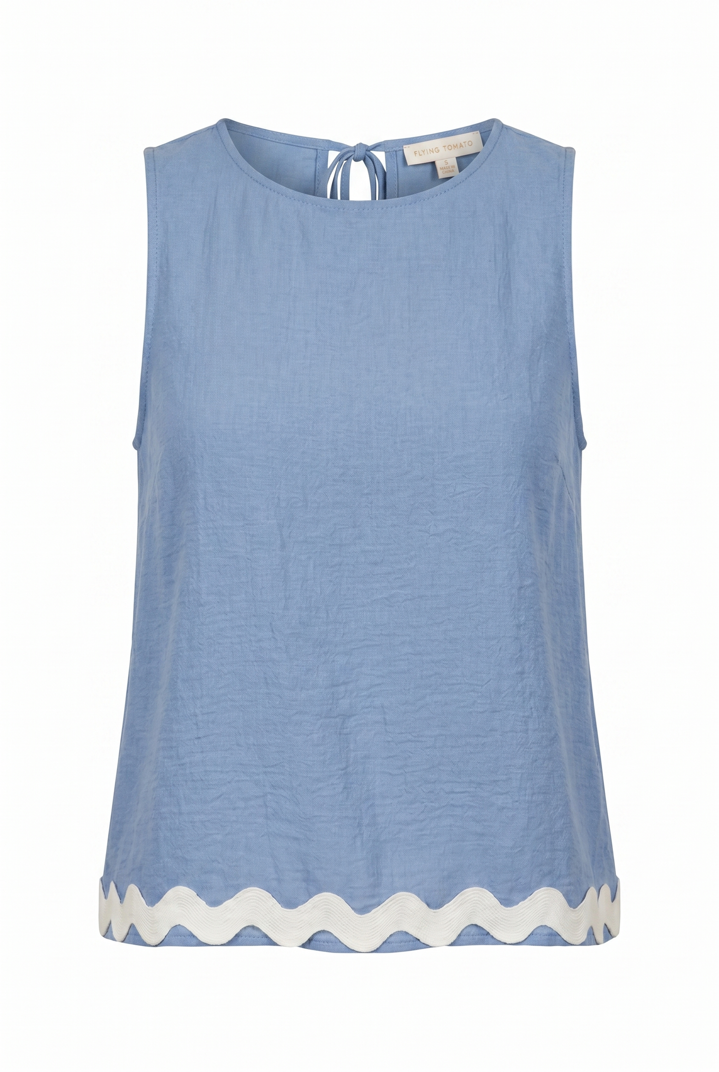 Drifting Currents Woven Top in blue — Soul Flow Apparel