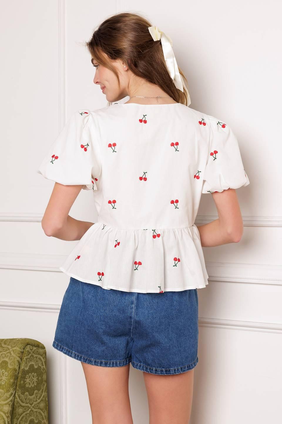 Closer Than Ever Woven Top in ivory, view 7 — Soul Flow Apparel