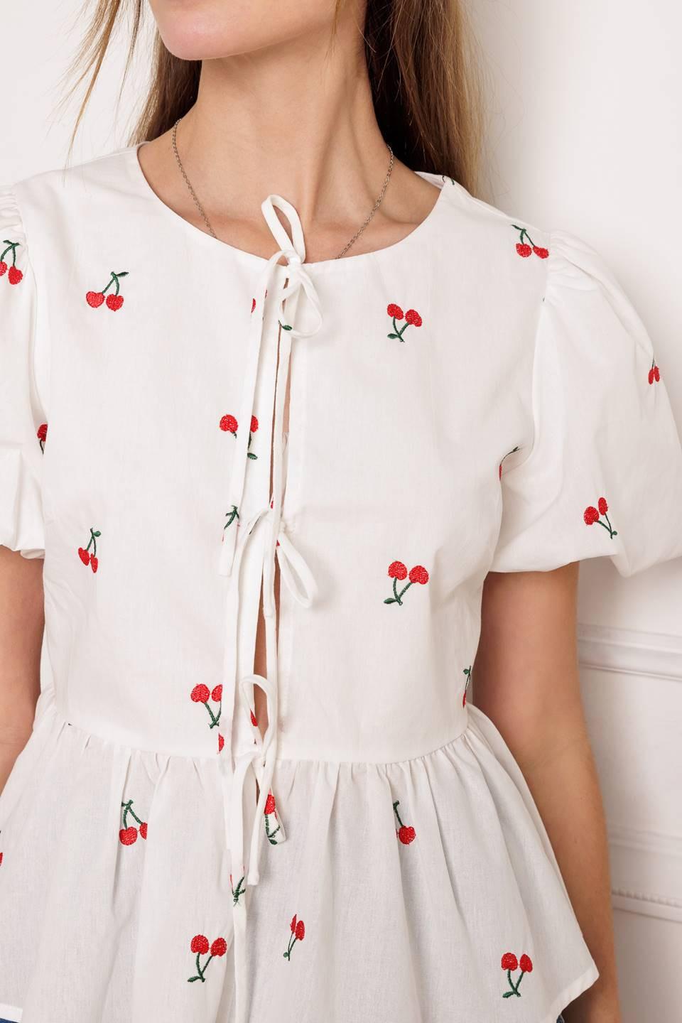 Closer Than Ever Woven Top in ivory, view 8 — Soul Flow Apparel