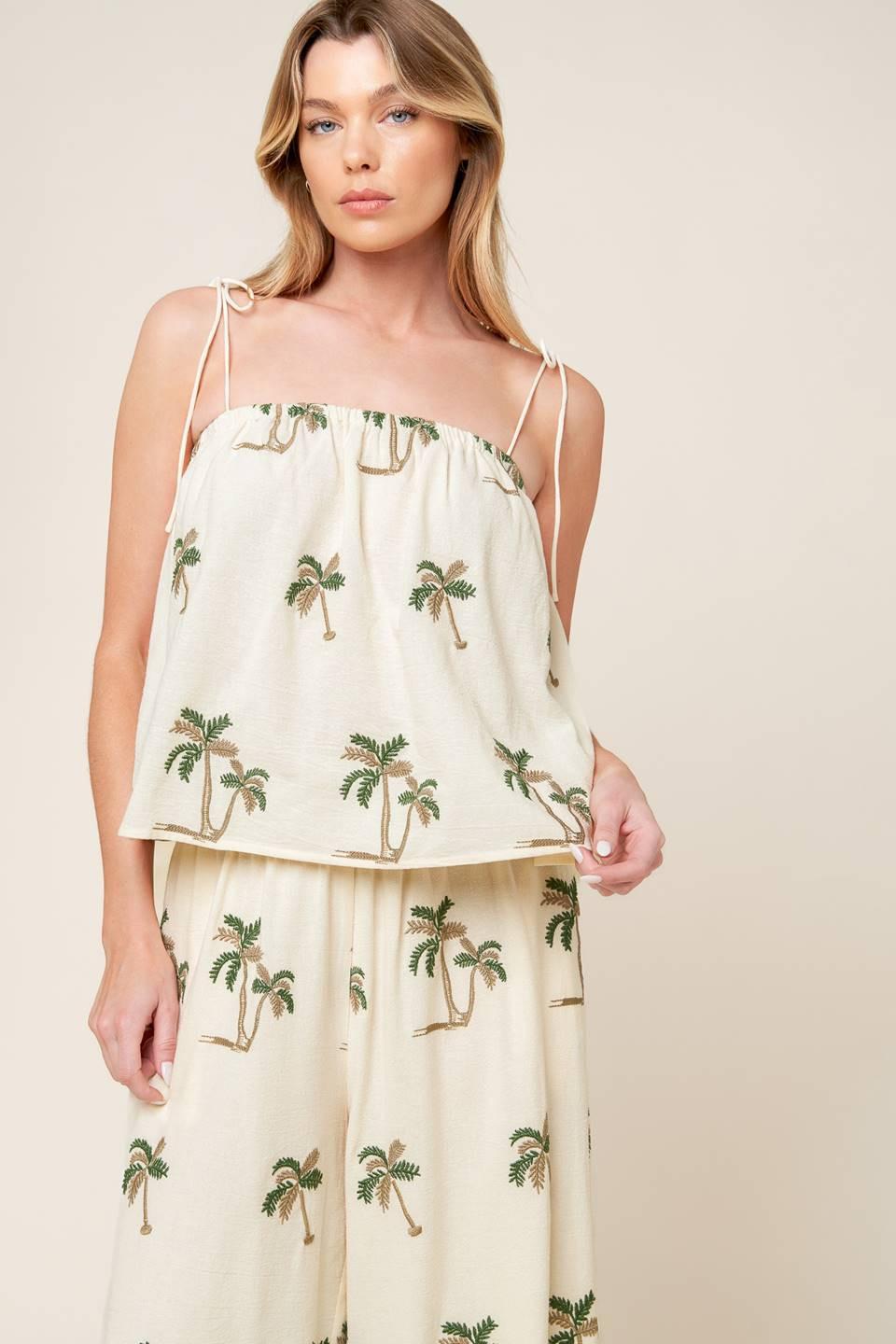 Terrific Timing Ivory Woven Top and Pant Set, view 7 — Soul Flow Apparel