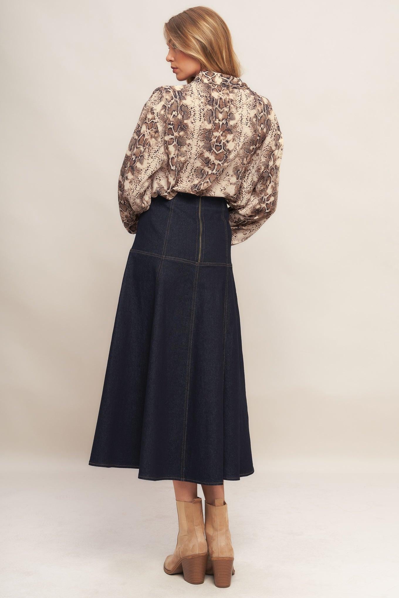 Urban Goddess Woven Top in taupe brown, view 7 — Soul Flow Apparel