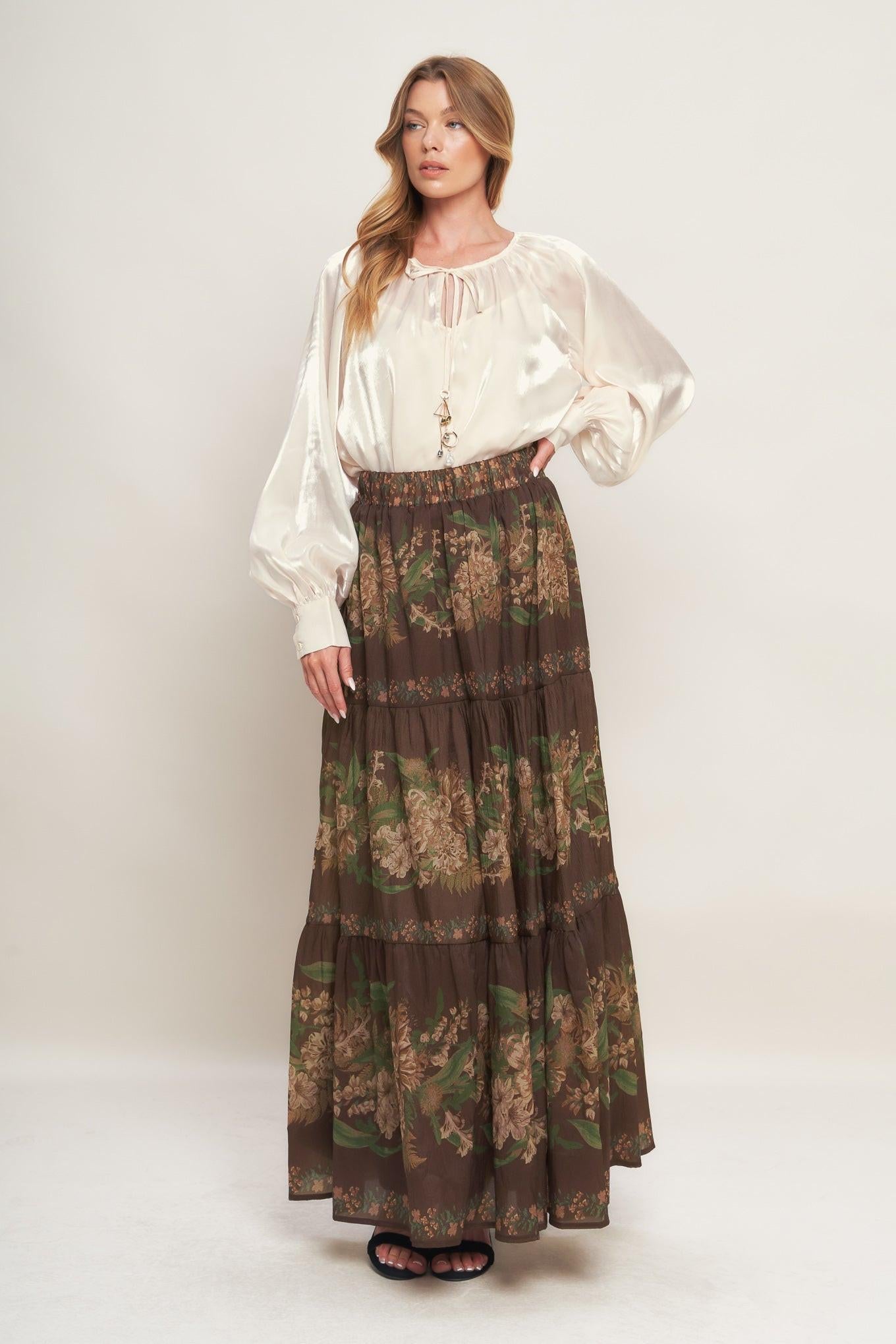 Eternal Pearl Charm Woven Peasant Top in champagne, view 2 — Soul Flow Apparel