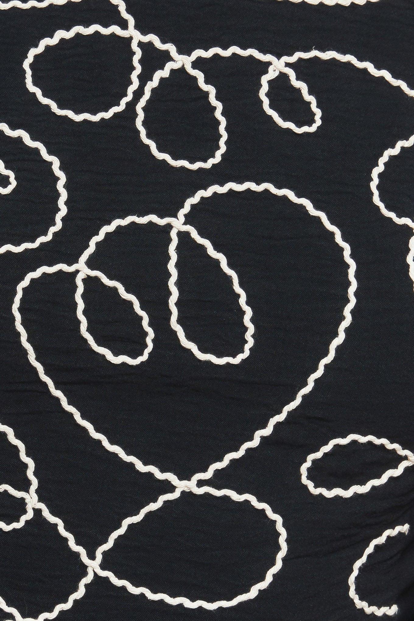 Black Canvas Woven Top, fabric swatch — Soul Flow Apparel
