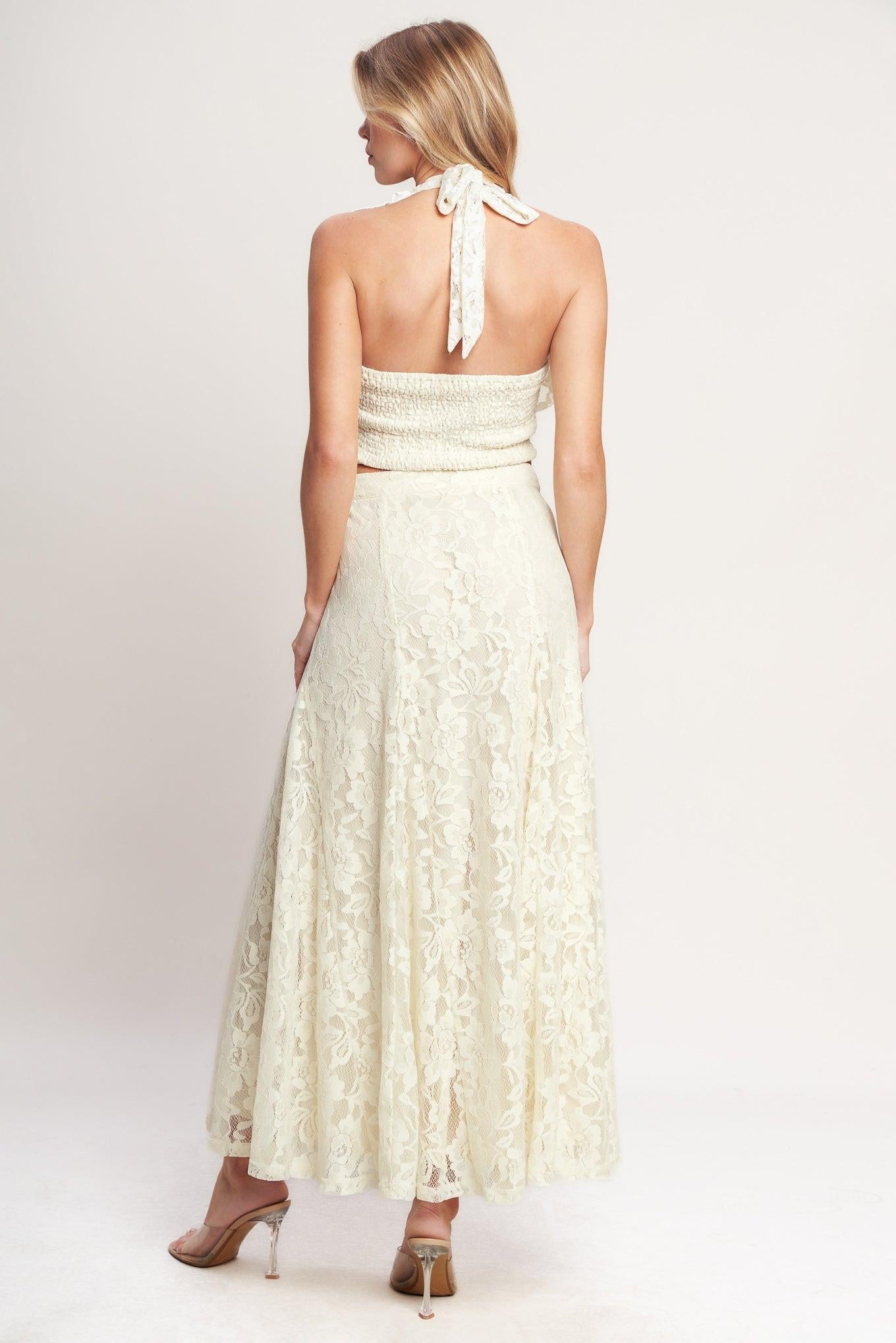 Ballet Muse Woven Lace Top in cream, view 7 — Soul Flow Apparel
