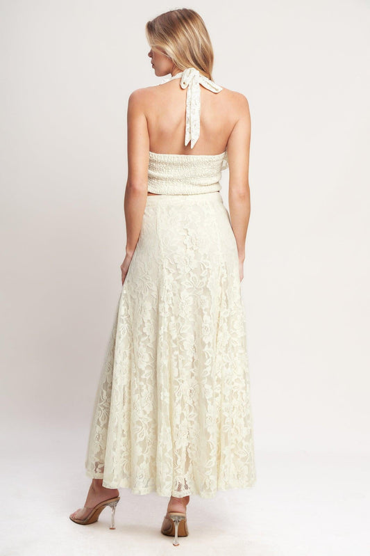 Ballet Muse Woven Lace Top in cream, view 7 — Soul Flow Apparel