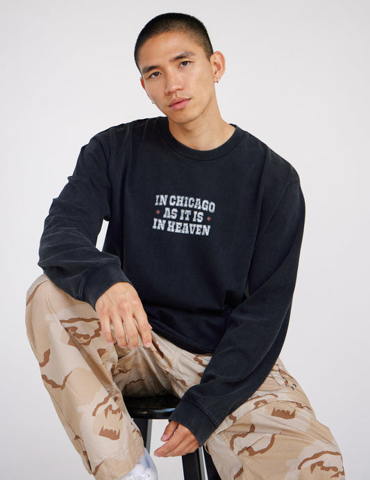 In Chicago as It Is in Heaven LS Heavyweight Tee – Christian T-Shirt