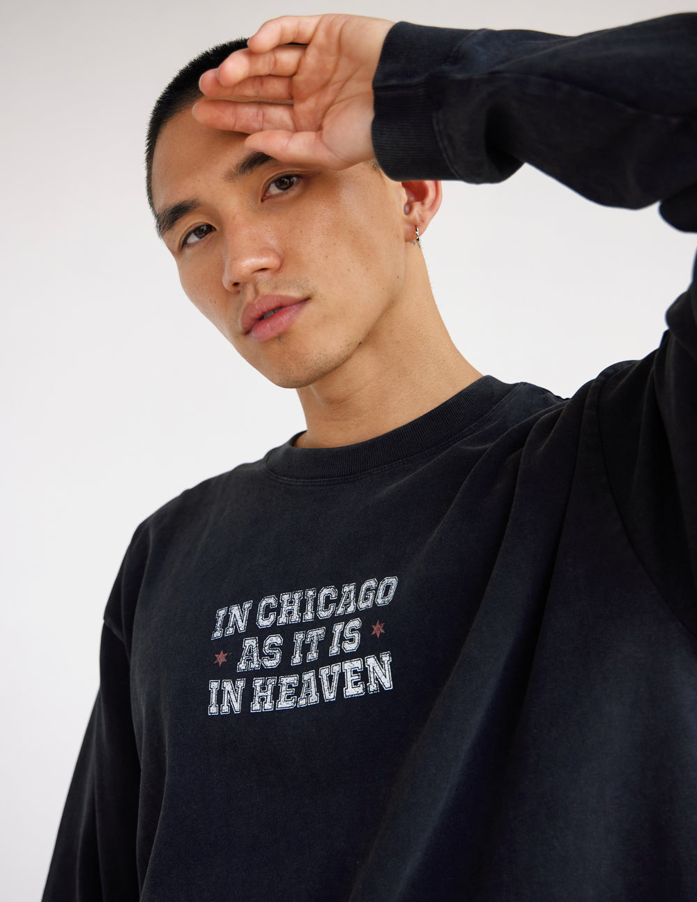 In Chicago as It Is in Heaven LS Heavyweight Tee – Christian T-Shirt