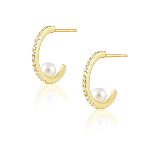 Jensyn Pearl Hoops — Soul Flow Apparel