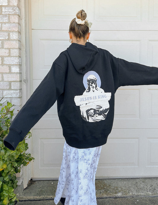 Jesus Is King Black Unisex Hoodie – Christian Hoodie