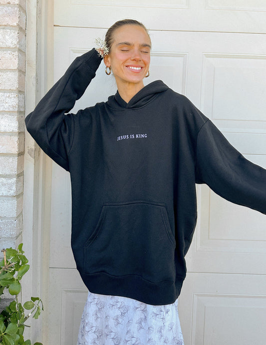 Jesus Is King Black Unisex Hoodie – Christian Hoodie