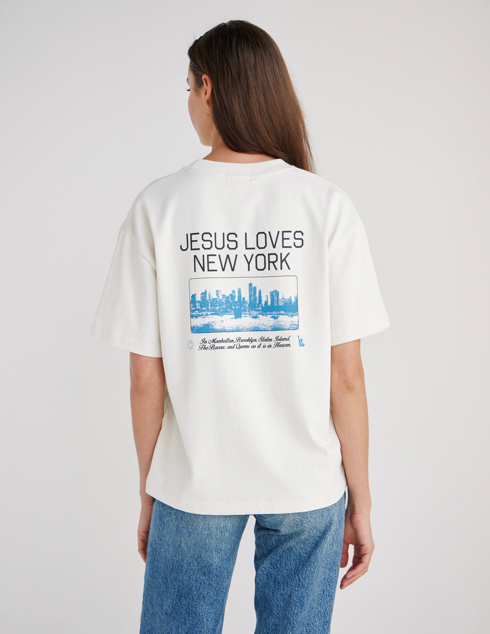 Jesus Loves New York Heavyweight Tee – Christian T-Shirt
