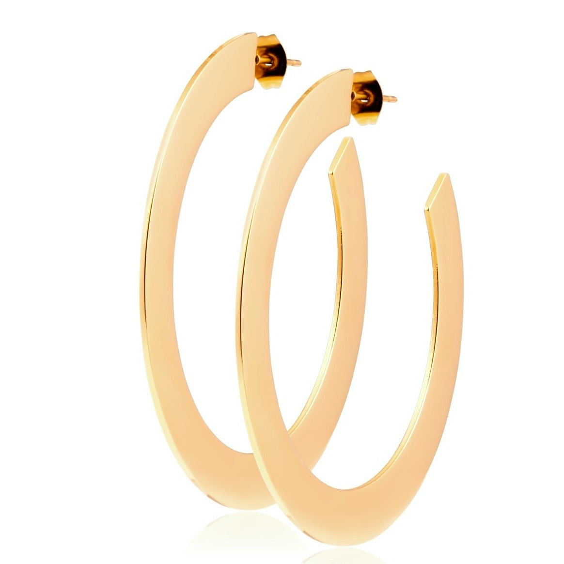 Jodie Large Flat Hoop — Soul Flow Apparel