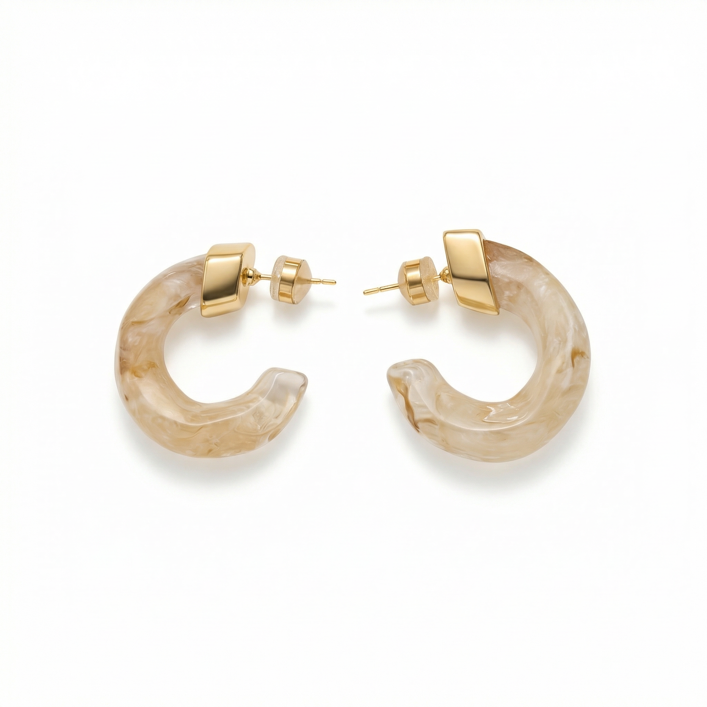 Kaia Hoops - Beige — Soul Flow Apparel