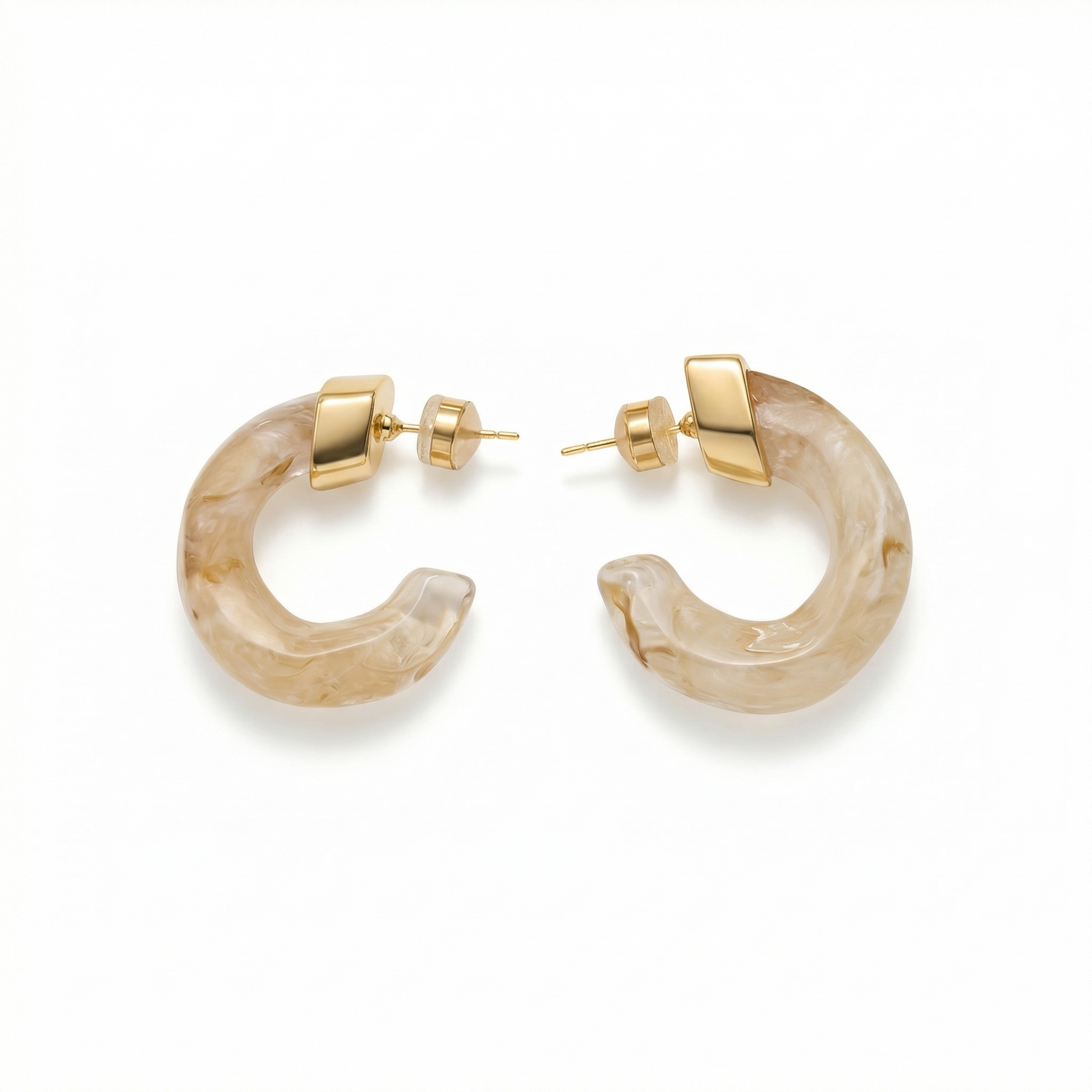 Kaia Hoops - Beige — Soul Flow Apparel