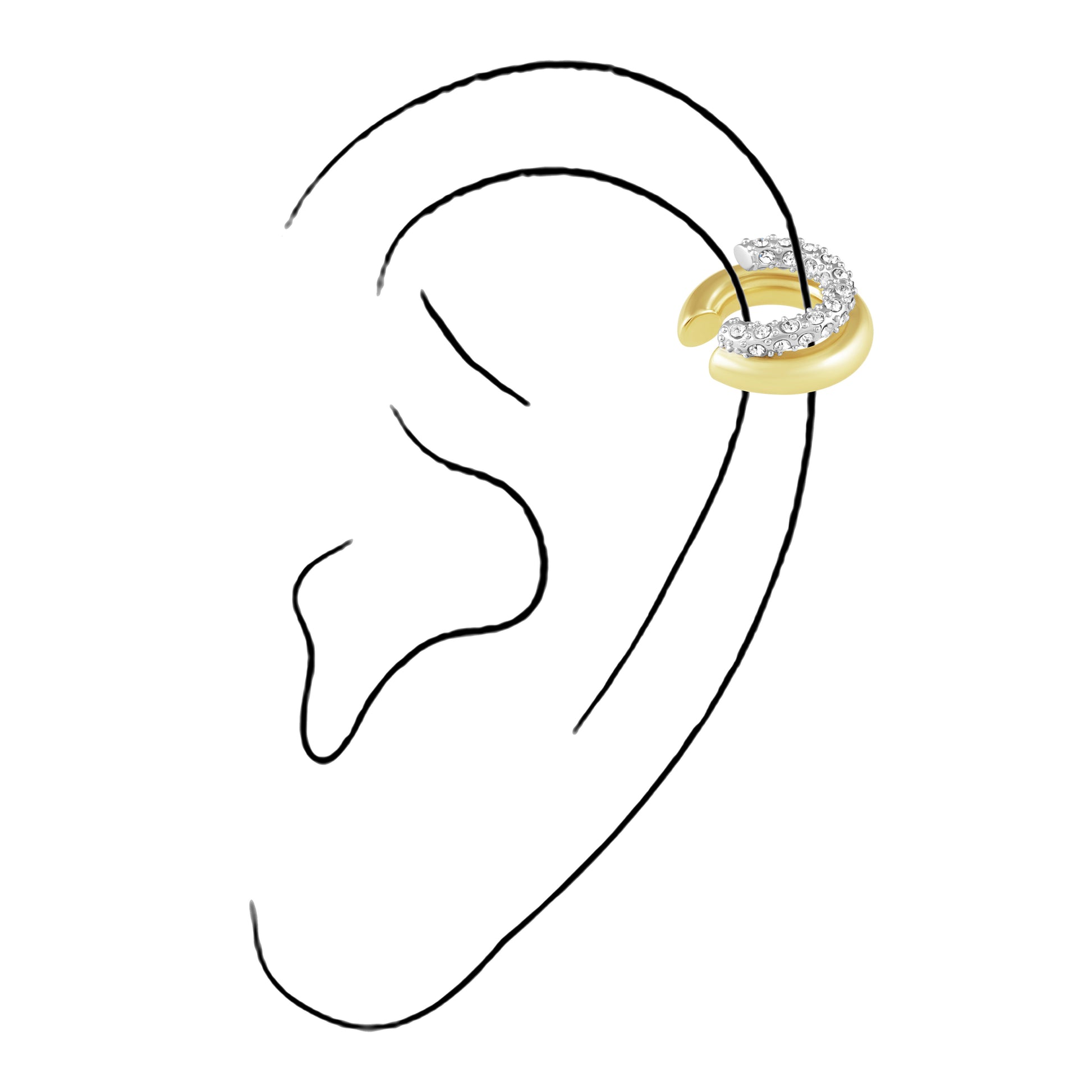 Kendall Two Tone Ear Cuff — Soul Flow Apparel