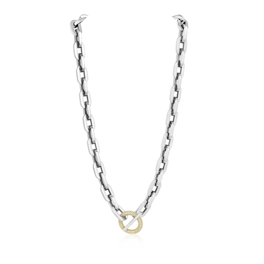 Rory Link Chain Toggle- Two Tone in instagrampost square, view 2 — Soul Flow Apparel