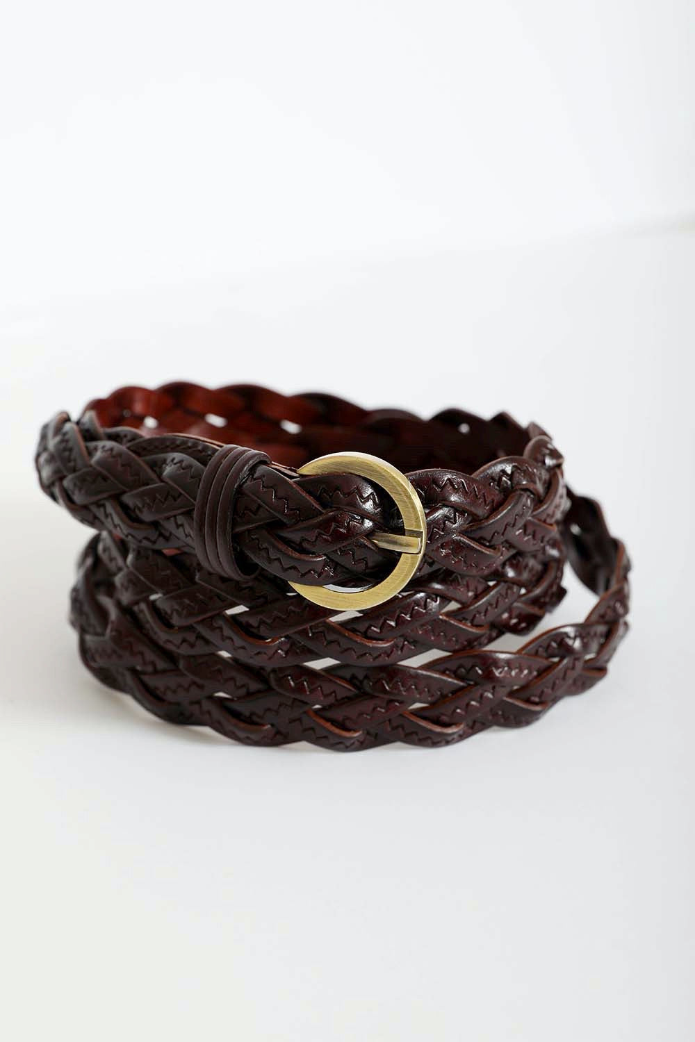 Classic Braided Leather Belt – Timeless Style for Every Outfit 🤎⛓️ Leto Collection