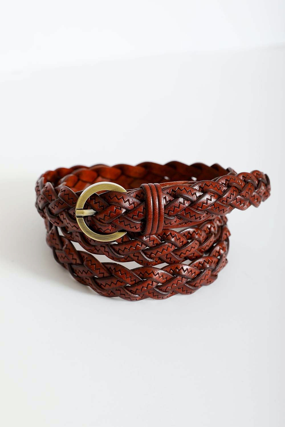 Classic Braided Leather Belt – Timeless Style for Every Outfit 🤎⛓️ Leto Collection