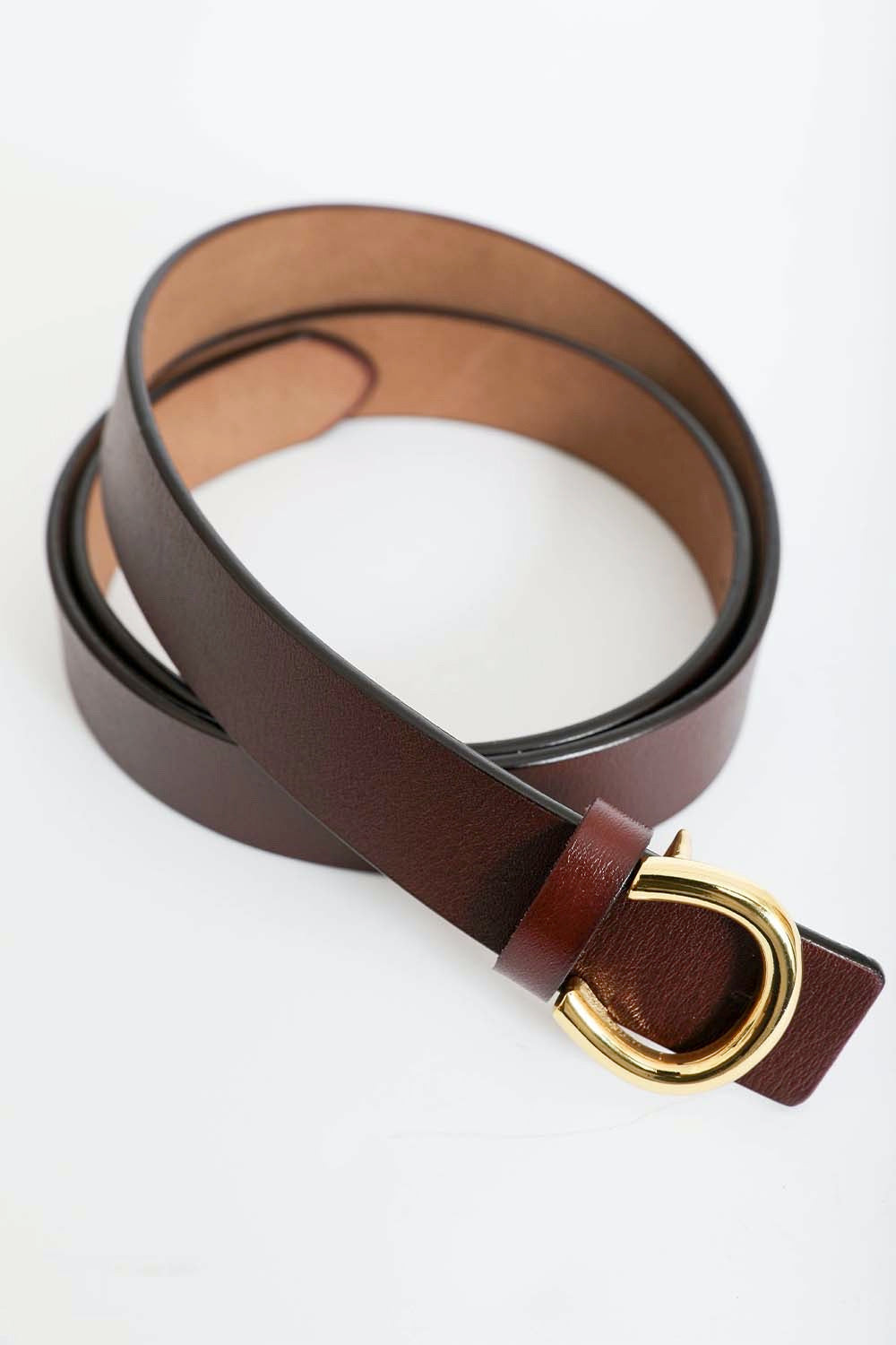 Minimalist Gold Horseshoe Belt Leto Collection