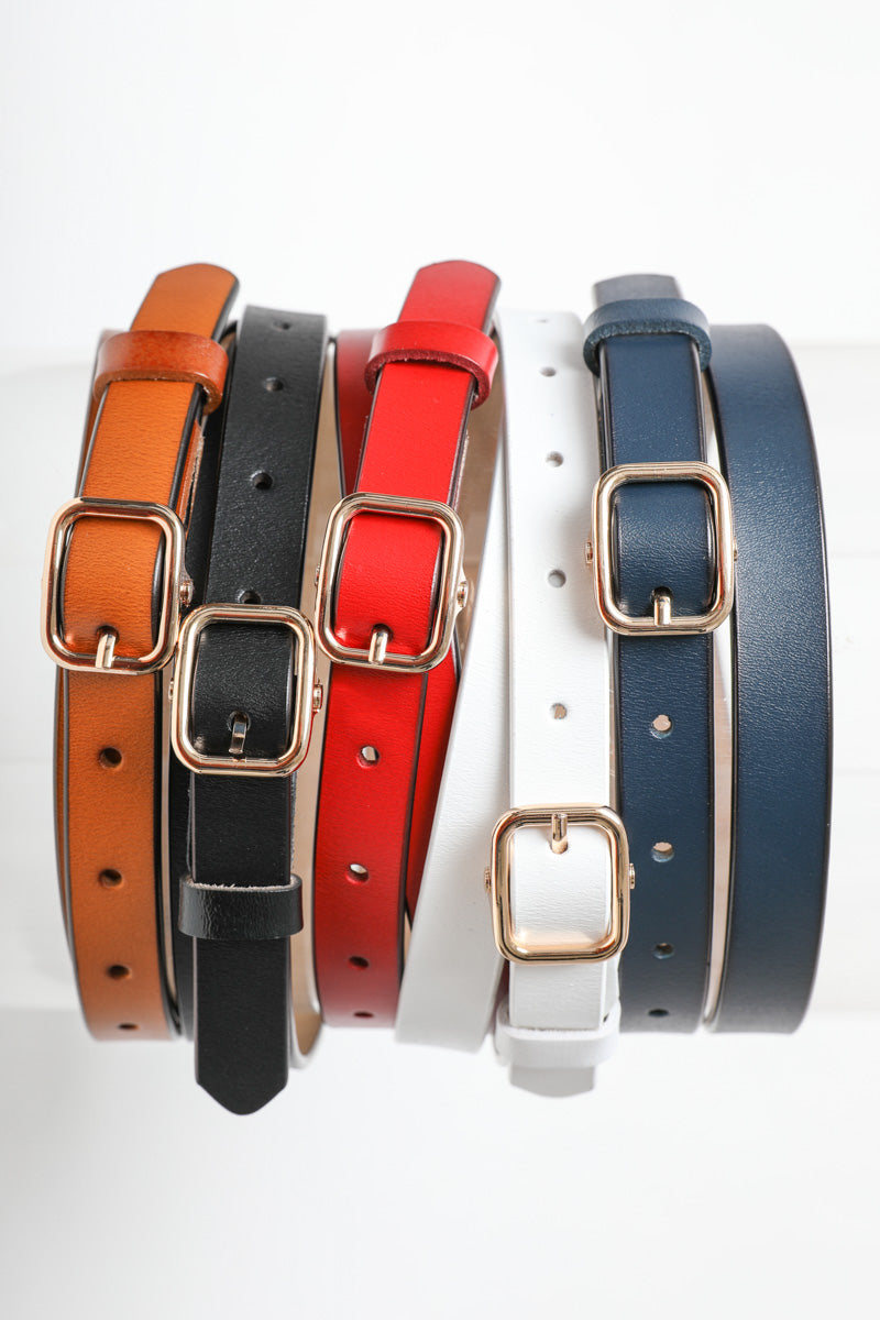 Versatile Skinny Leather Belt – Perfect for Any Outfit 💫 Leto Collection