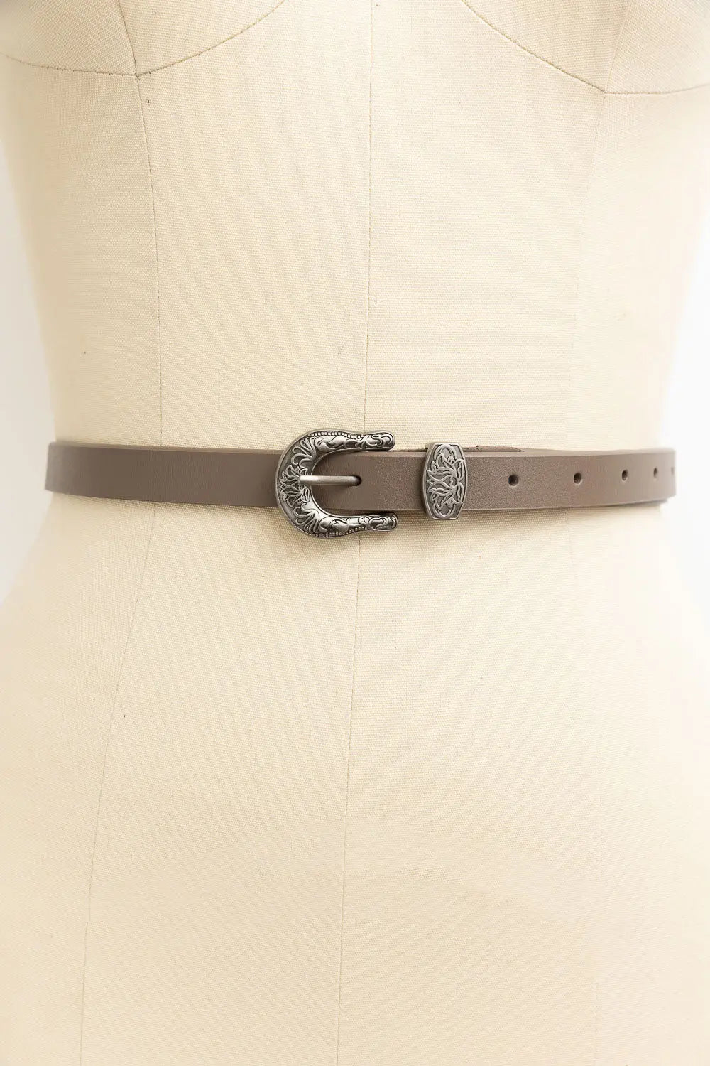 Western Style Skinny Leather Belt - Cowgirl Chic Leto Collection