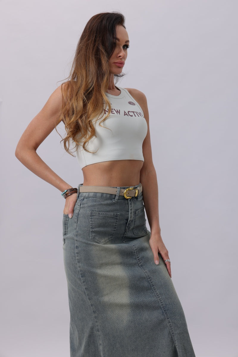 Golden Horseshoe Suede Belt - Subtle Western Boho Clothing and Accessories