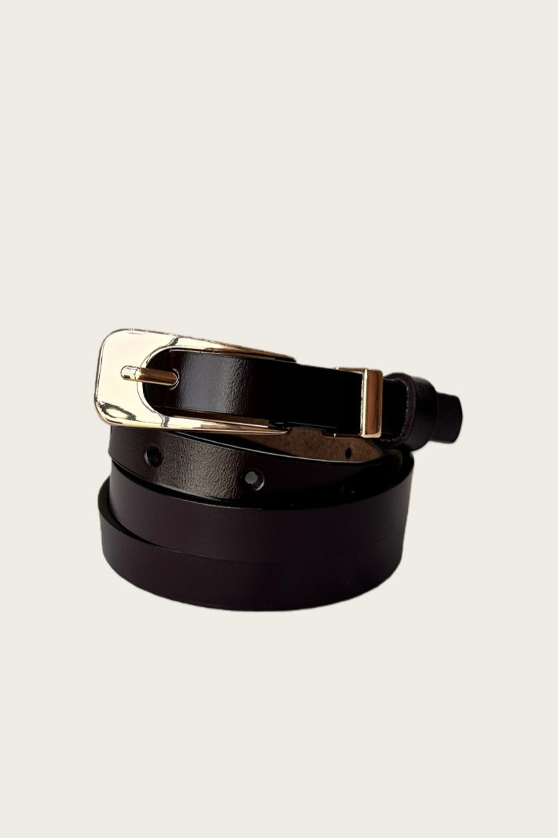 The Everyday Essential: Premium Skinny Leather Belt Leto Collection