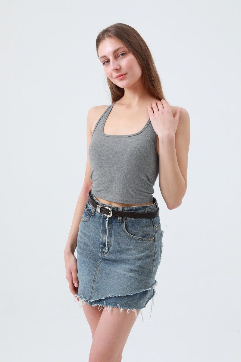 Wild Elegance: Faux Alligator Skin Patterned Leather Belt Leto Collection