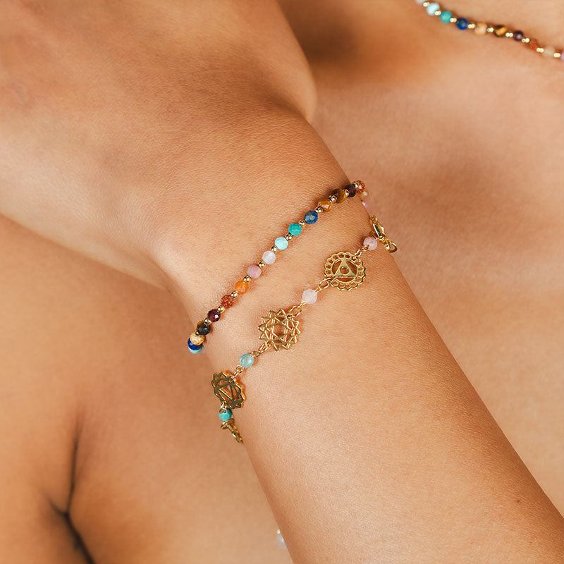 Master Healer 3mm Metal Accent Bracelet, view 4 — Soul Flow Apparel