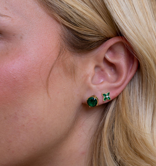 Shari Emerald Stud — Soul Flow Apparel