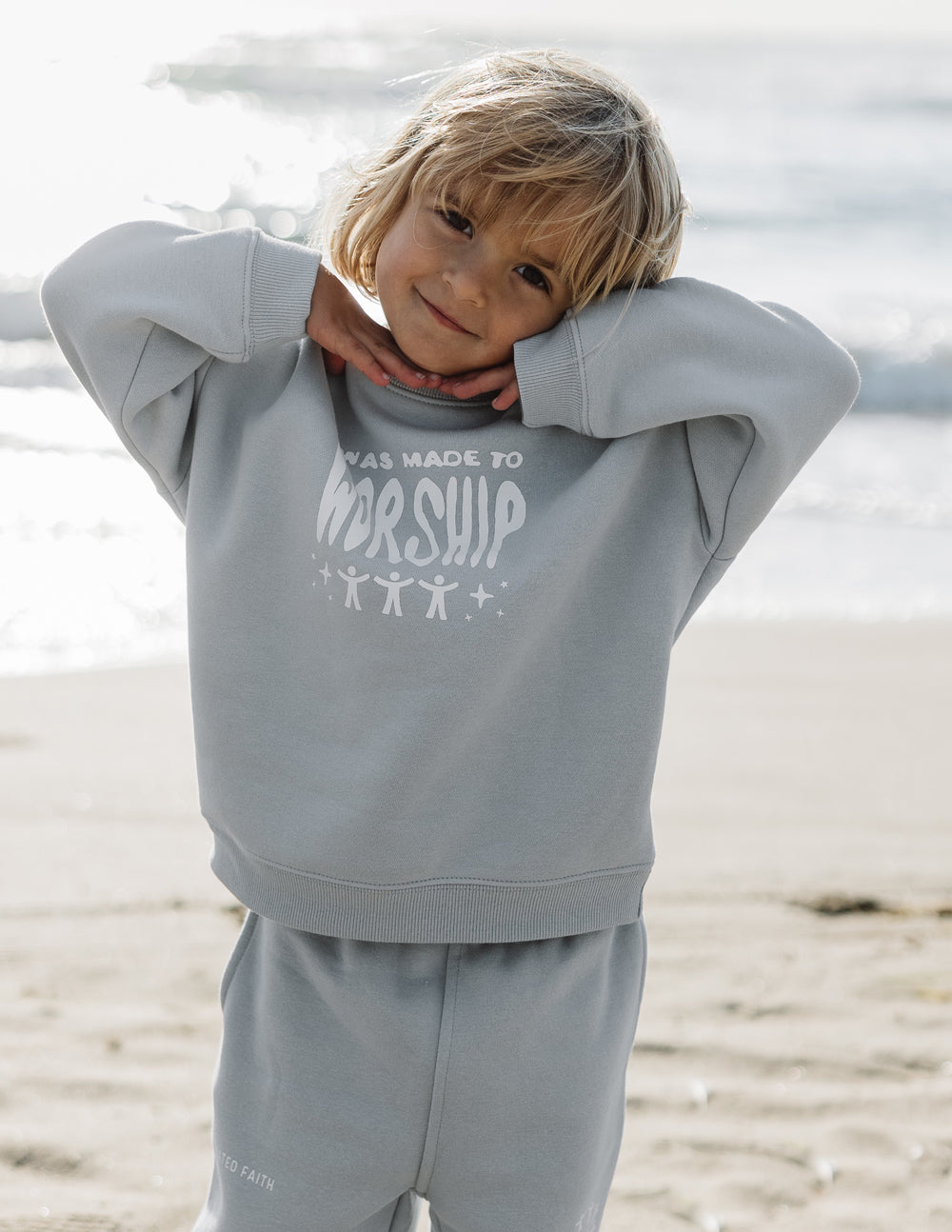 Made To Worship Kids Crewneck – Christian Kids Crewneck