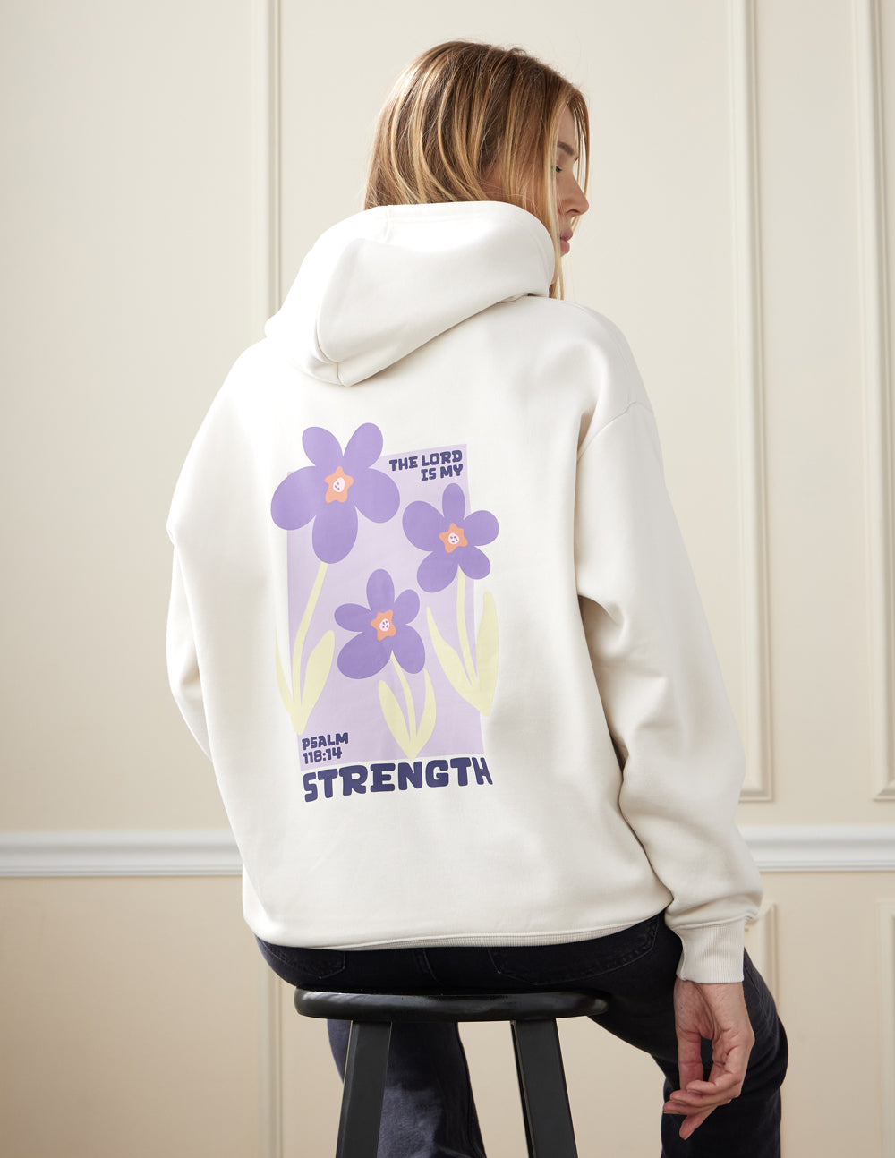My Strength Floral Unisex Hoodie – Christian Hoodie