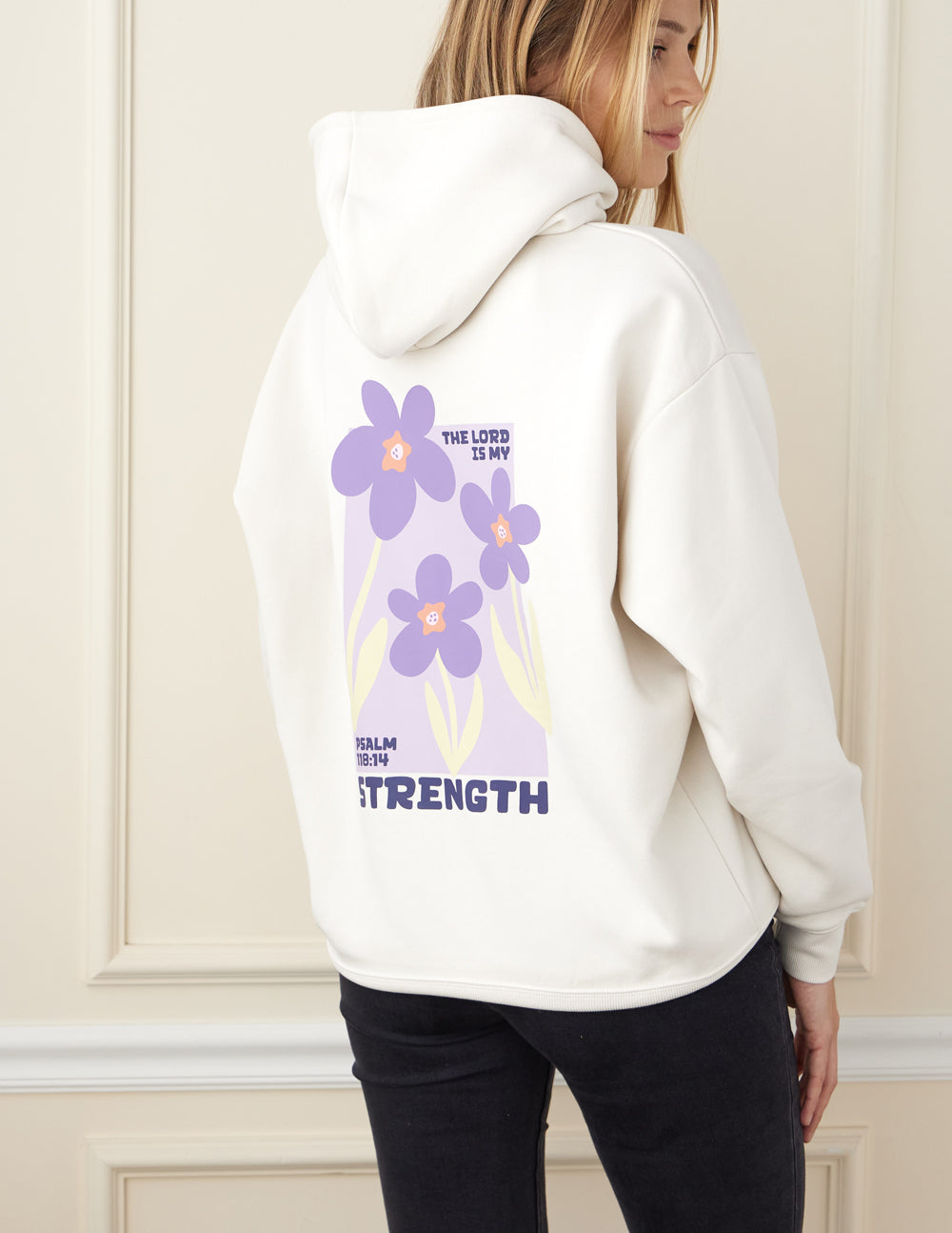 My Strength Floral Unisex Hoodie – Christian Hoodie